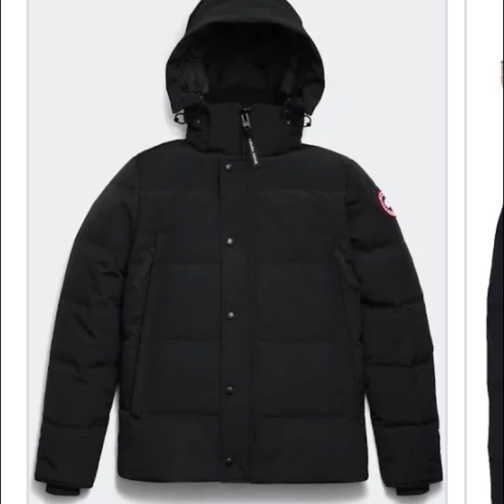 Canada Goose Black Hooded Puffer Jacket